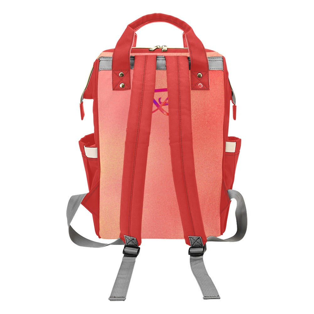 Sac à dos multiusage motif couleur saumoné Inkedjoy