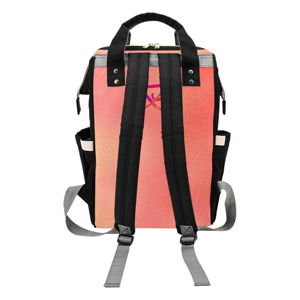 Sac à dos multiusage motif couleur saumoné Inkedjoy