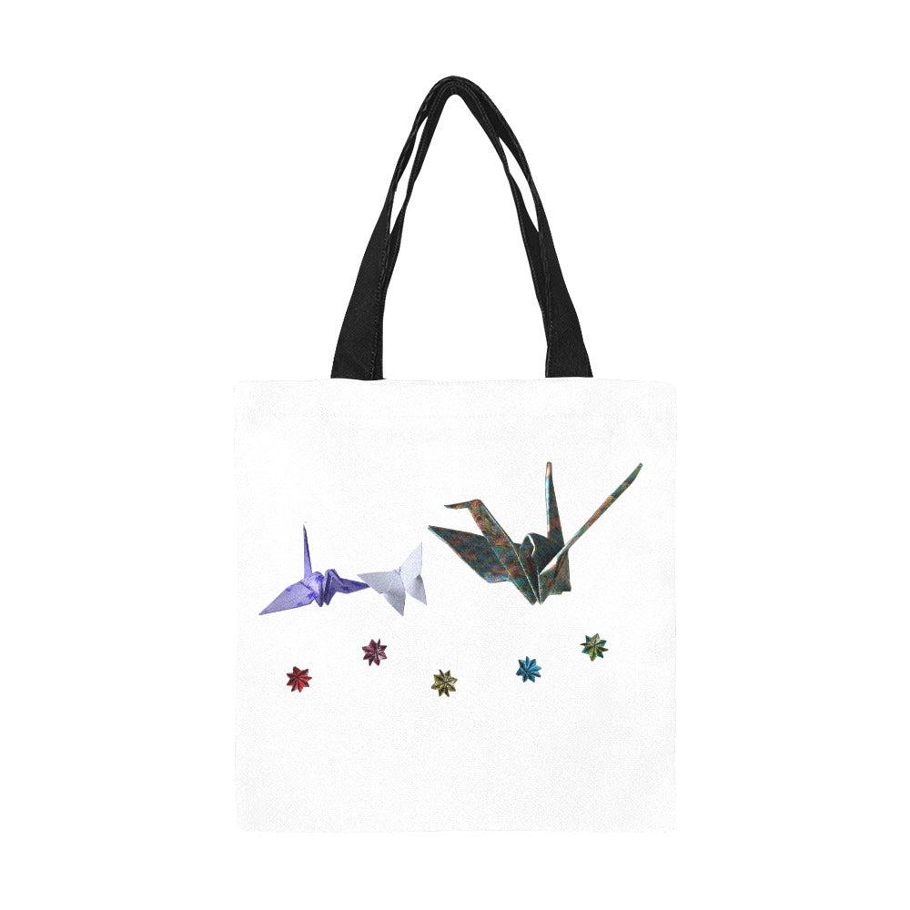 Petit Sac Fourre-Tout En Toile - Origamis sur fond blanc Bagaléa