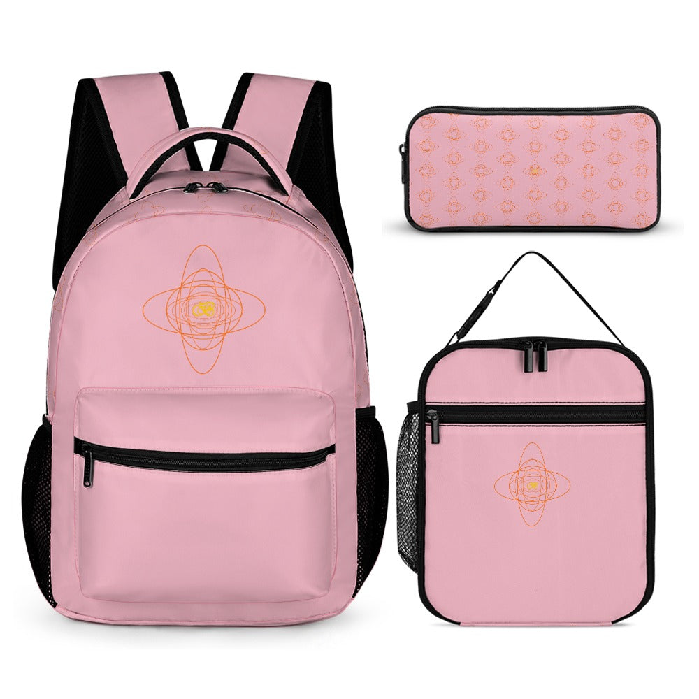 Ensemble Sac À Dos, Sac À Lunch, Trousse À Crayons Rose