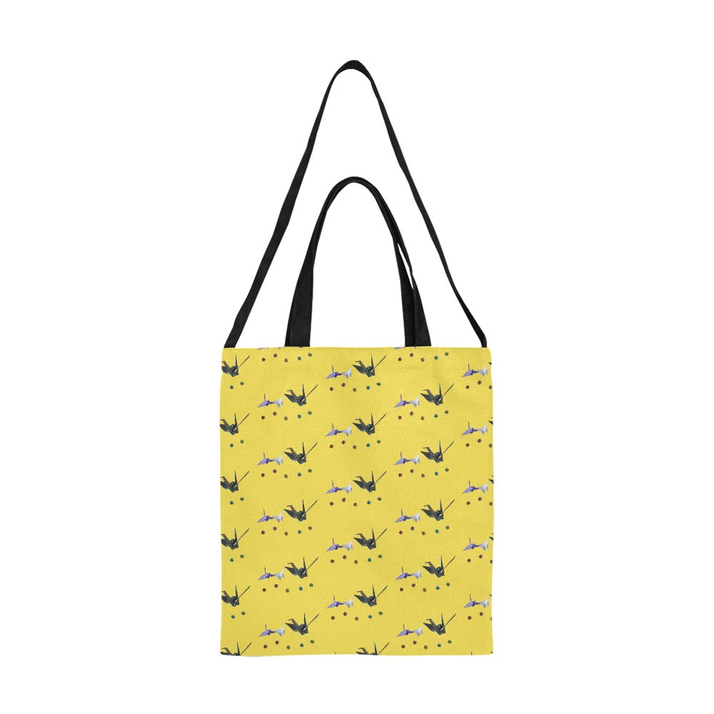 Moyen Sac Fourre-Tout En Toile - Motifs Jaune