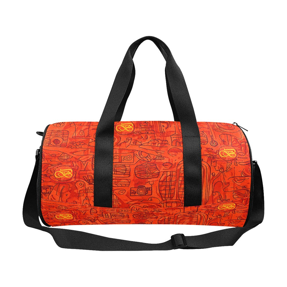 Sac Baluchon rouge orange noir Bagaléa