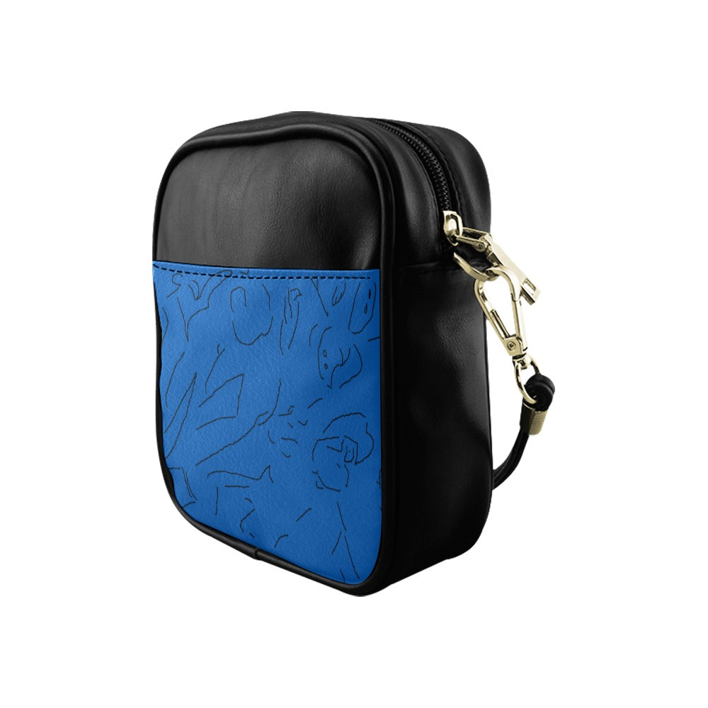 Black and blue shoulderbag