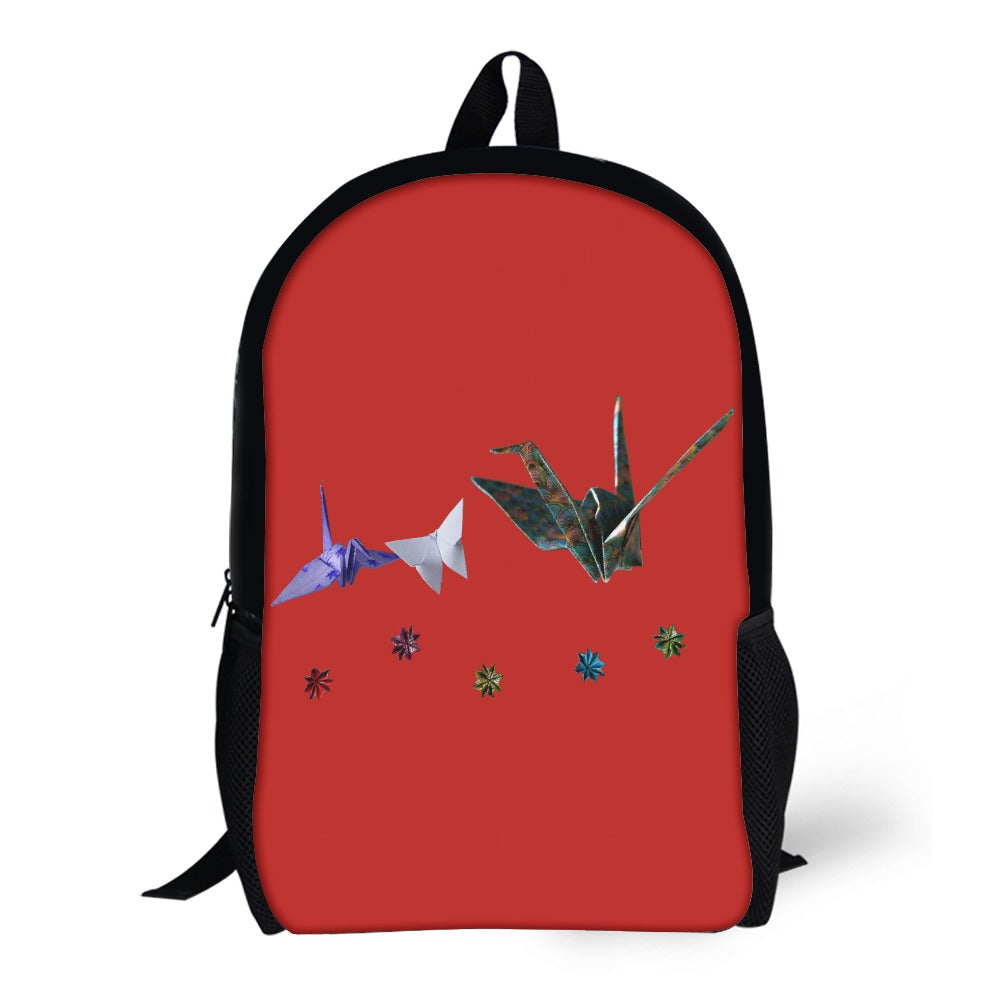 Sac À Dos 17" - Origami rouge et noir