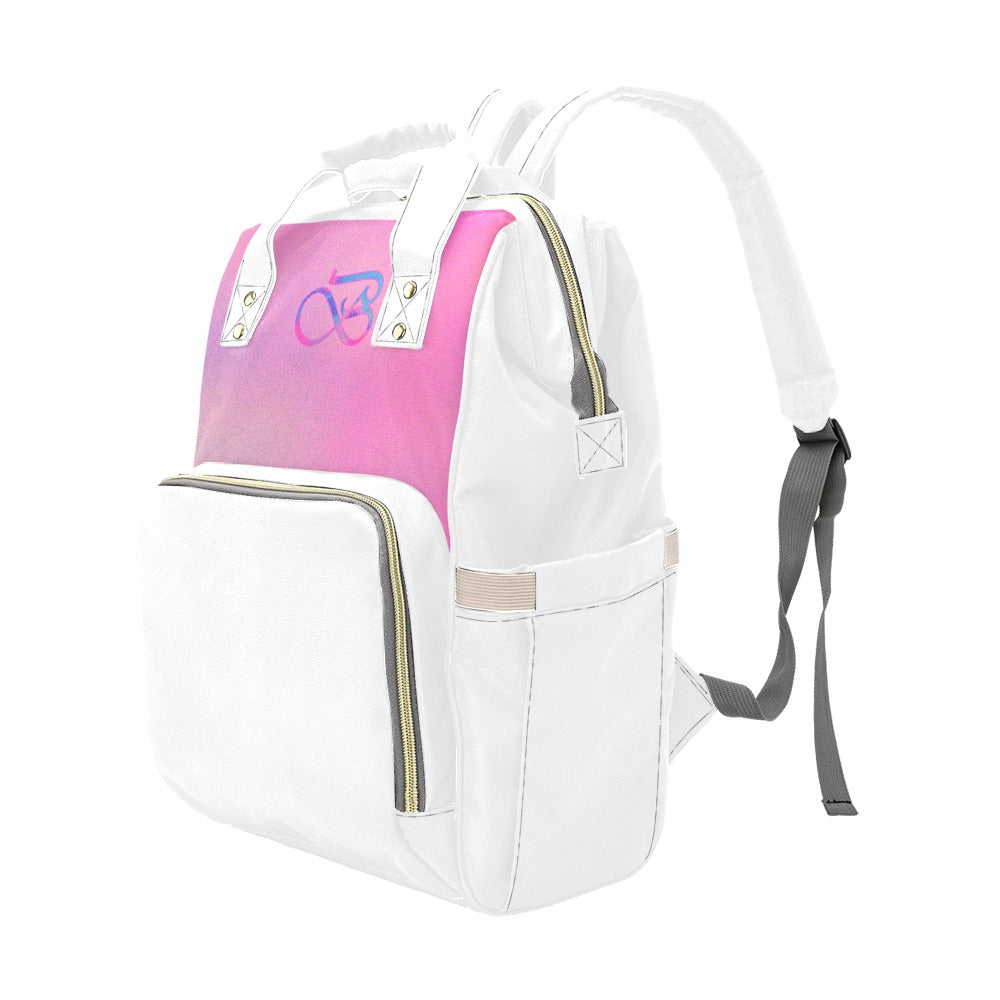 Sac Multi-fonction blanc motif rose clair Bagaléa