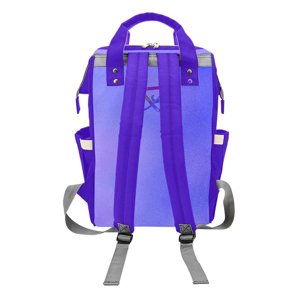 Sac À Dos Multiusage Bleu Motif B Couleur Bleu Pourpré Spectral Bagaléa