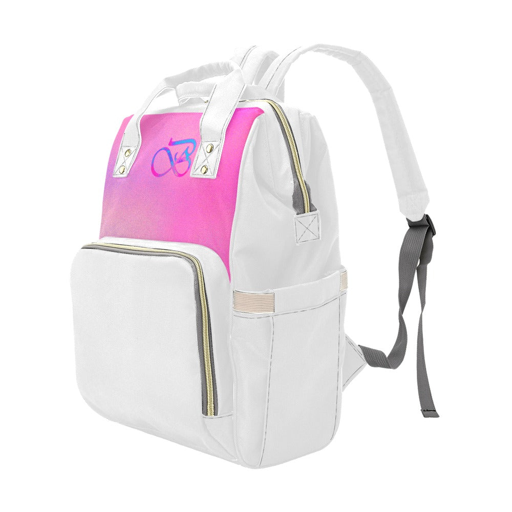 Sac À Dos Blanc Fumé Multiusage Motif B Couleur Rose Dégradé Bagaléa
