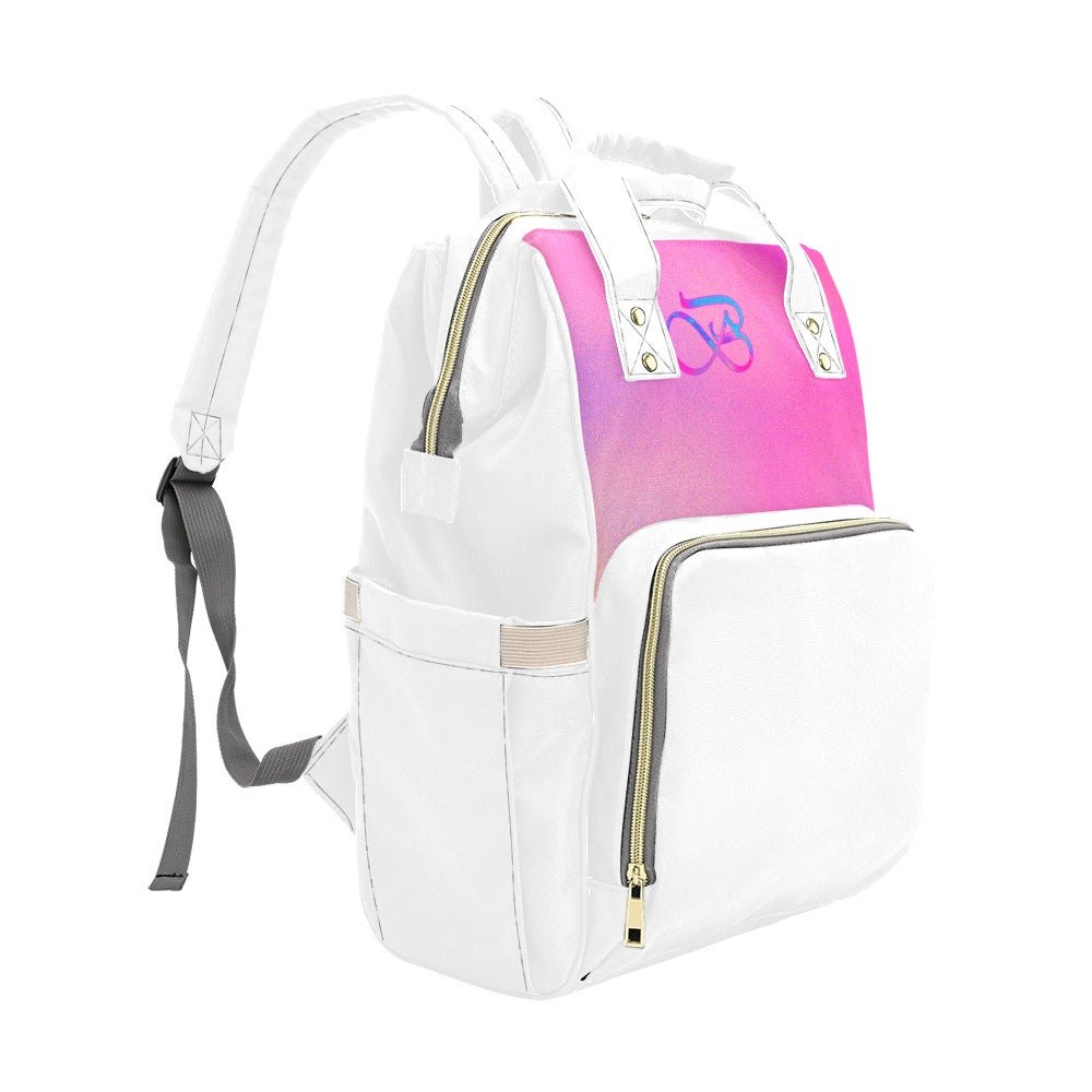 Sac À Dos Multiusage Blanc Motif B Couleur Rose Dégradé Bagaléa