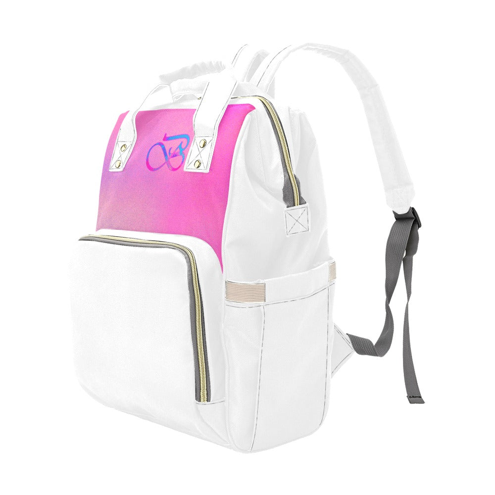 Sac À Dos Blanc Multiusage Motif B Couleur Rose Dégradé Bagaléa