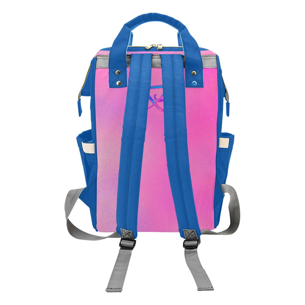Sac À Dos Multiusage Motif Bleu Ardoise Foncé B Couleur Rose Dégradée Bagaléa