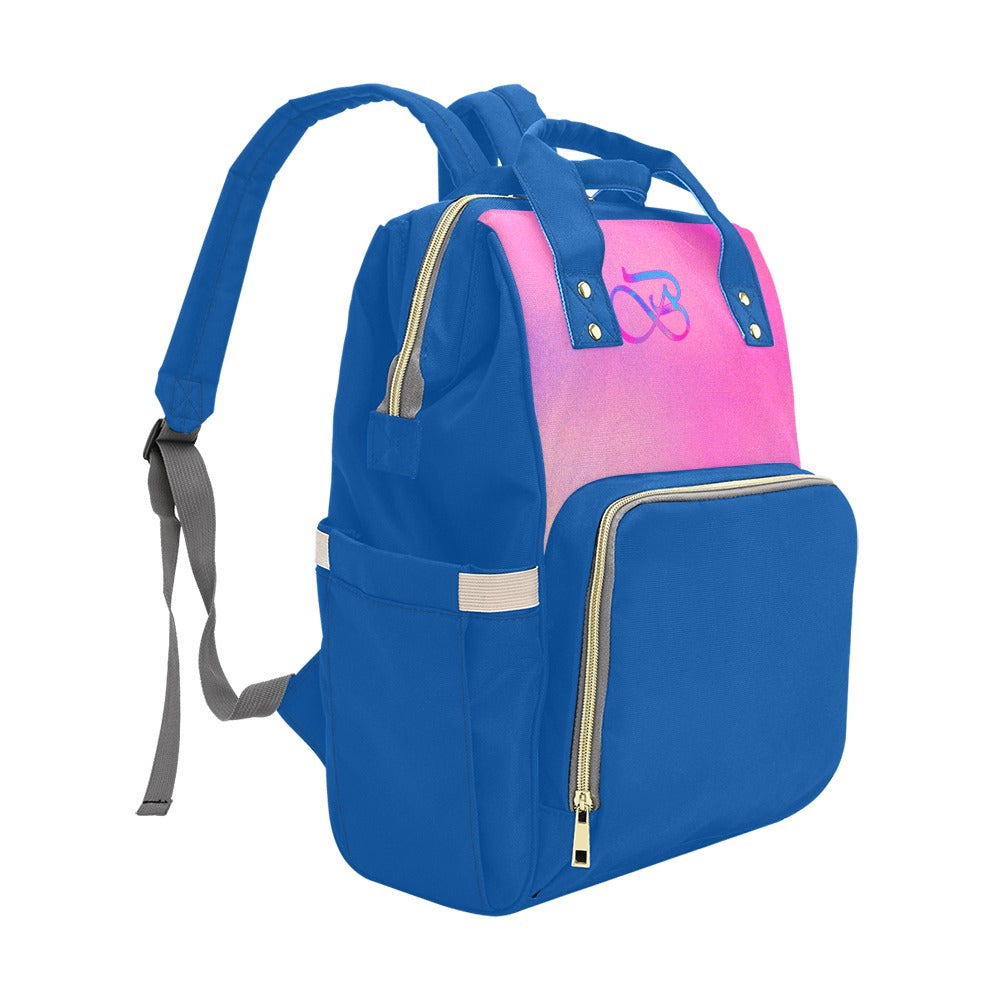 Sac À Dos Multiusage Motif Bleu Ardoise Foncé B Couleur Rose Dégradée Bagaléa