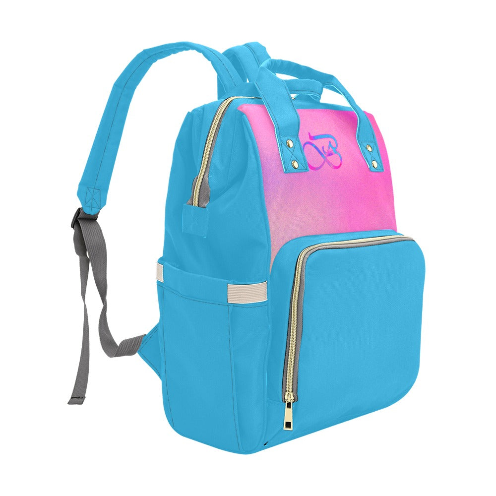 Sac À Dos Multiusage Motif Bleu Ciel Profond B Couleur Rose Dégradée Bagaléa