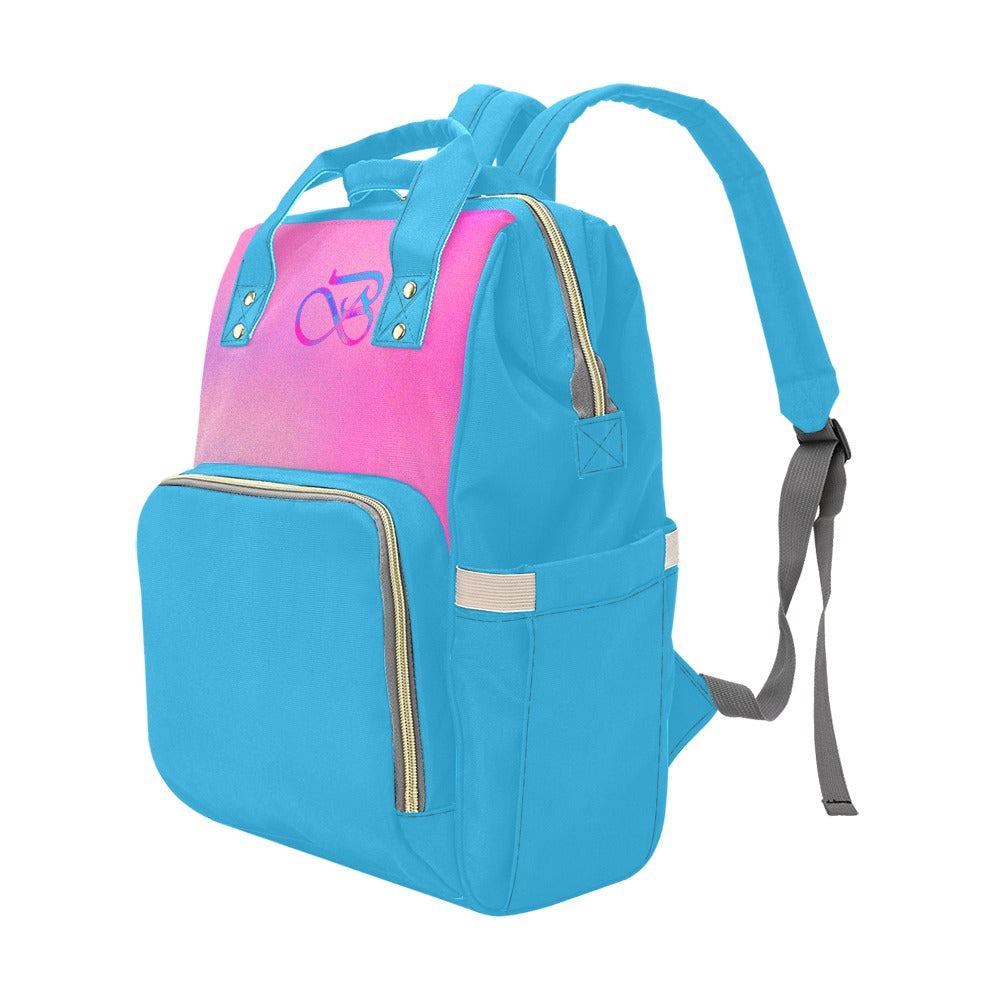 Sac À Dos Multiusage Motif Bleu Ciel Profond B Couleur Rose Dégradée Bagaléa