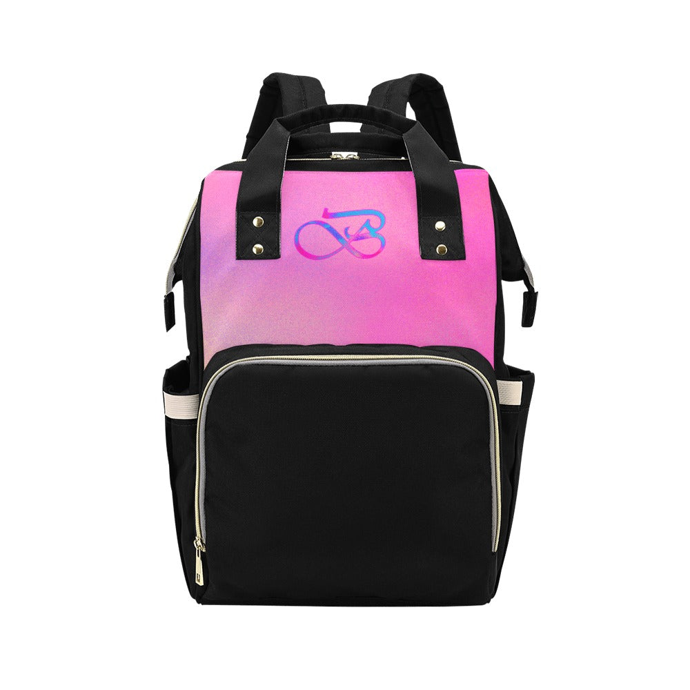 Sac À Dos Noir Multiusage Motif B Couleur Rose Dégradé Bagaléa