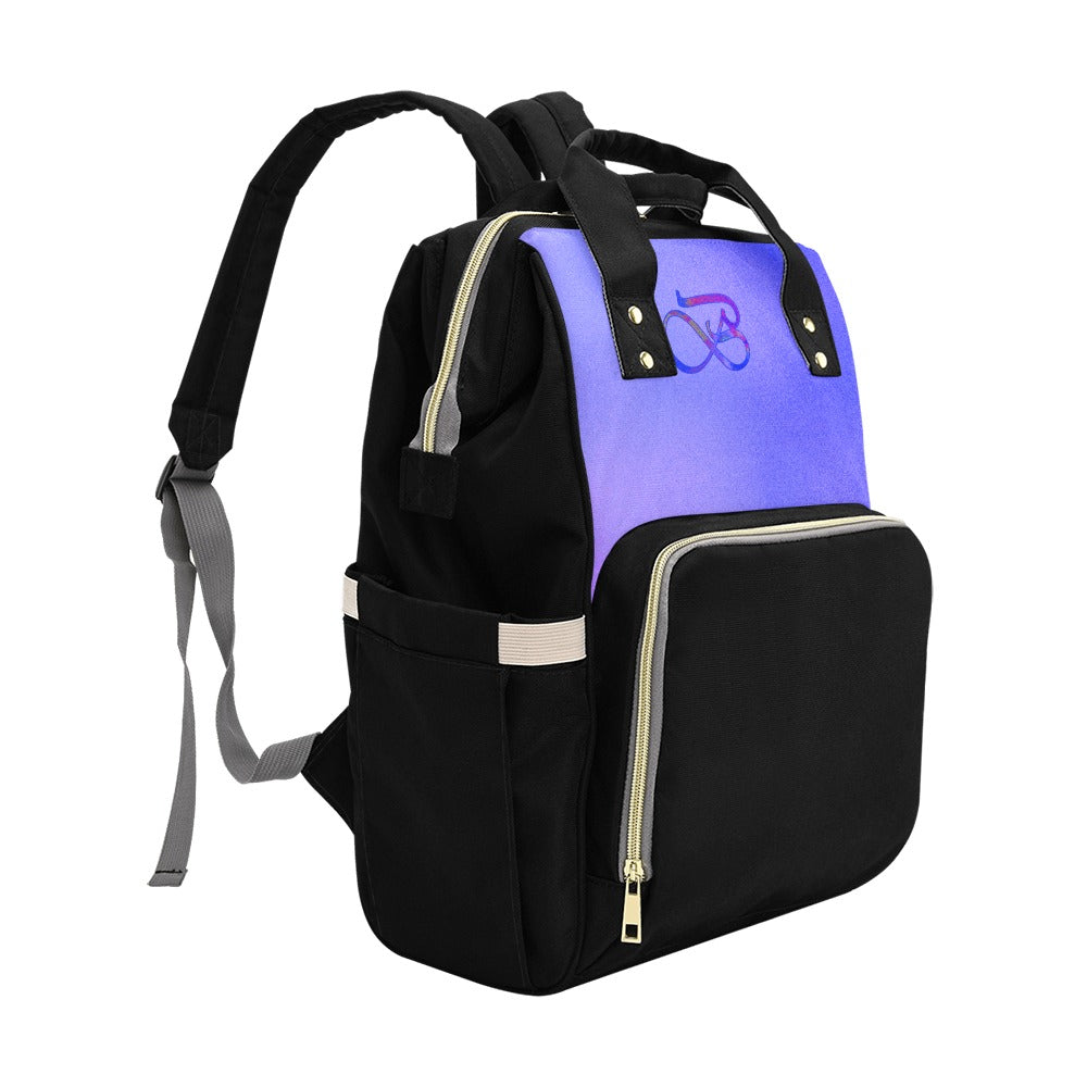 Sac À Dos Multiusage Noir Motif B Couleur Bleu Pourpré Spectral Bagaléa