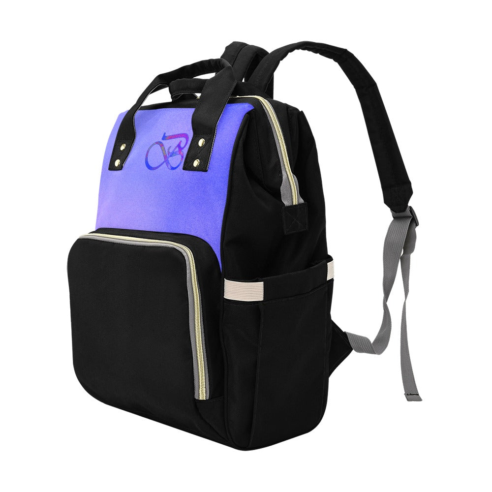 Sac À Dos Multiusage Noir Motif B Couleur Bleu Pourpré Spectral Bagaléa