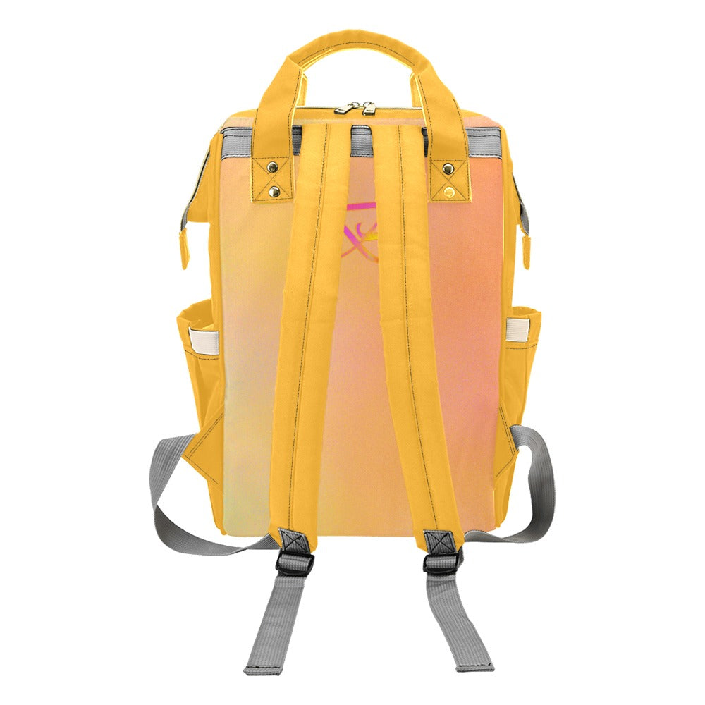 Sac À Dos Orange Multiusage Motif B Couleur Ensoleillé Bagaléa