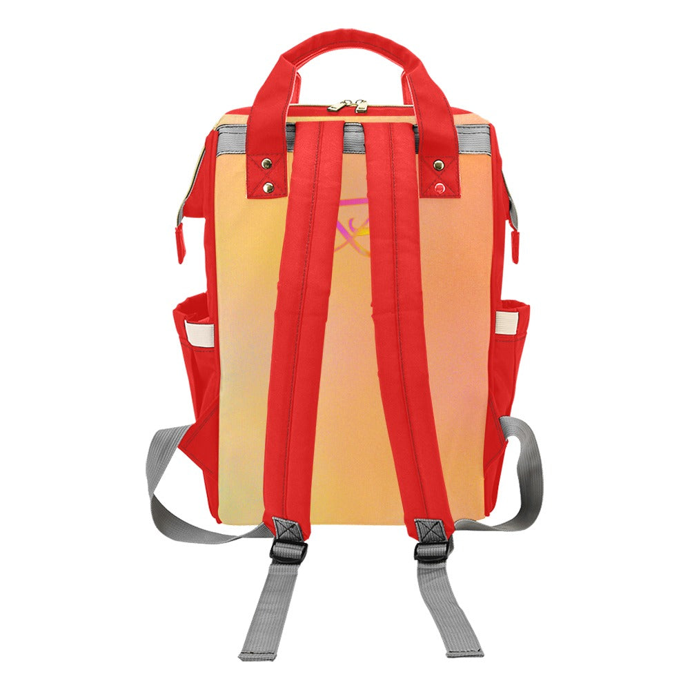 Sac À Dos Multiusage Rouge Motif B Couleur Ensoleillé Bagaléa