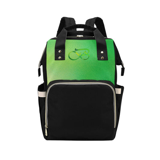 Sac à dos multiusage noir motif vert Bagaléa