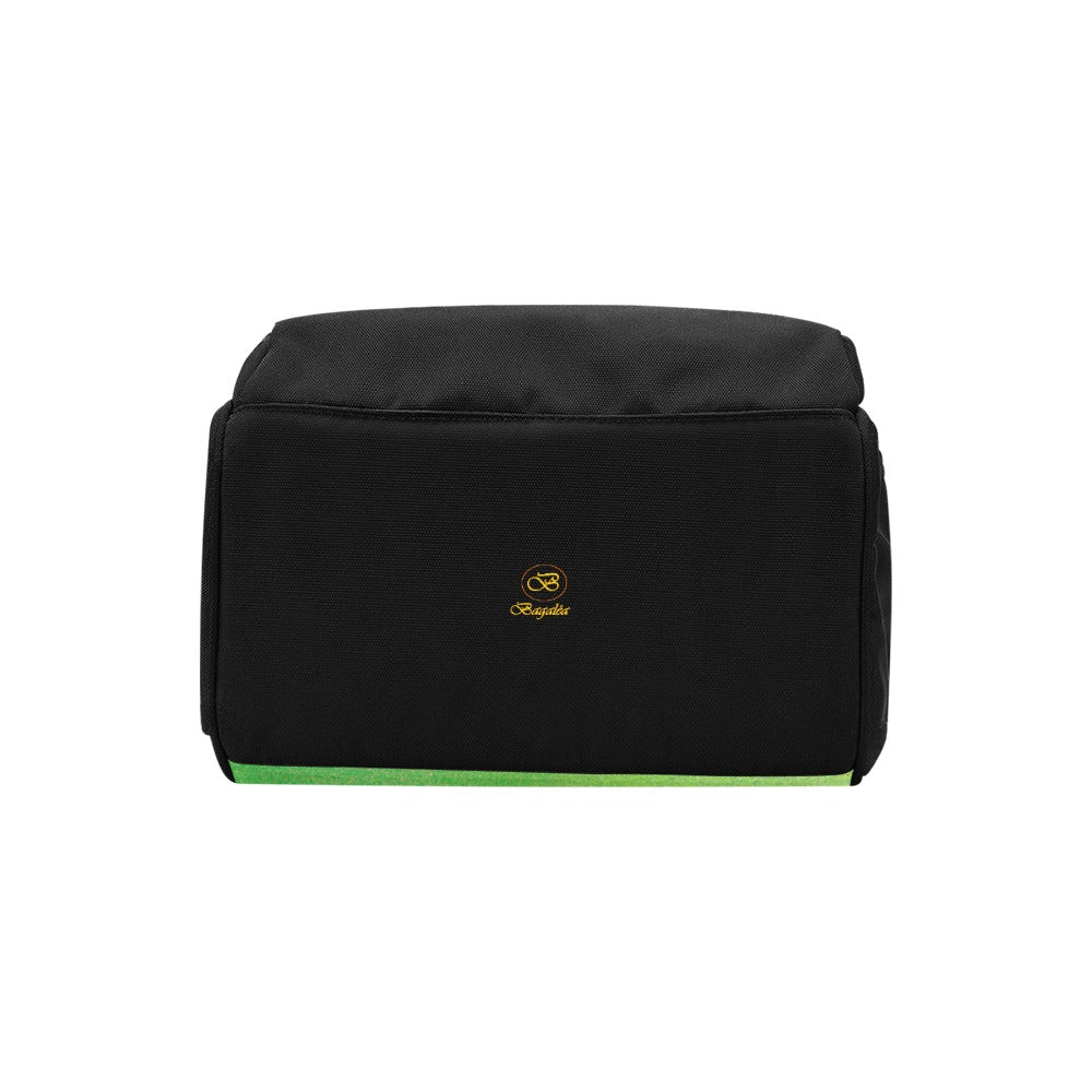 Sac à dos multiusage noir motif vert Bagaléa