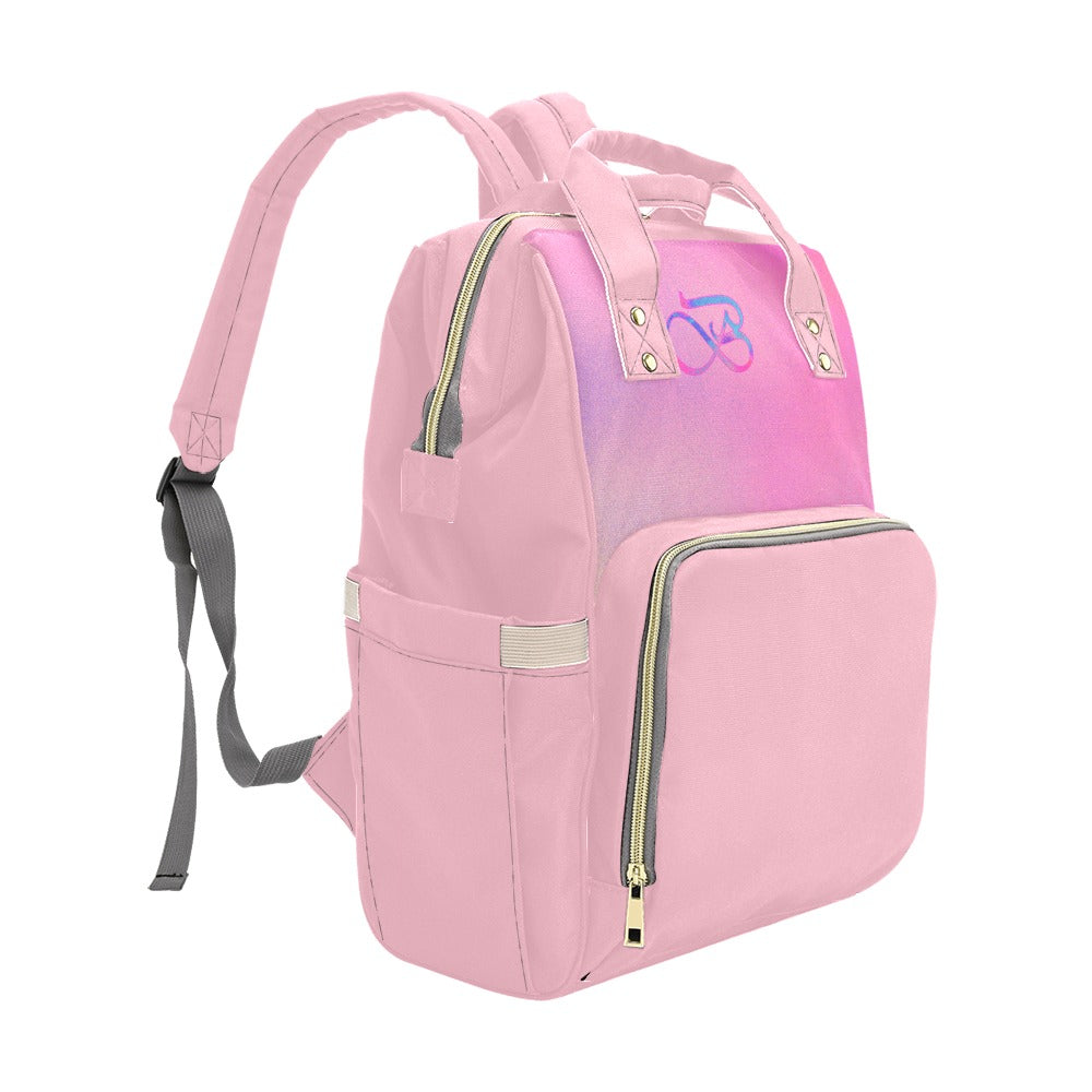 Sac à dos multiusage rose motif rose Bagaléa pour le travail