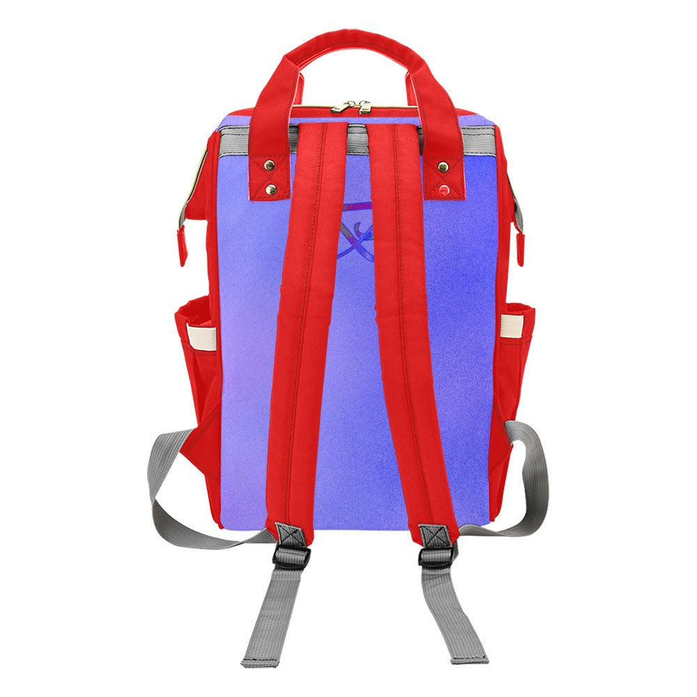 Sac À Dos Multiusage Rouge Motif B Couleur Bleu Pourpré Spectral Bagaléa