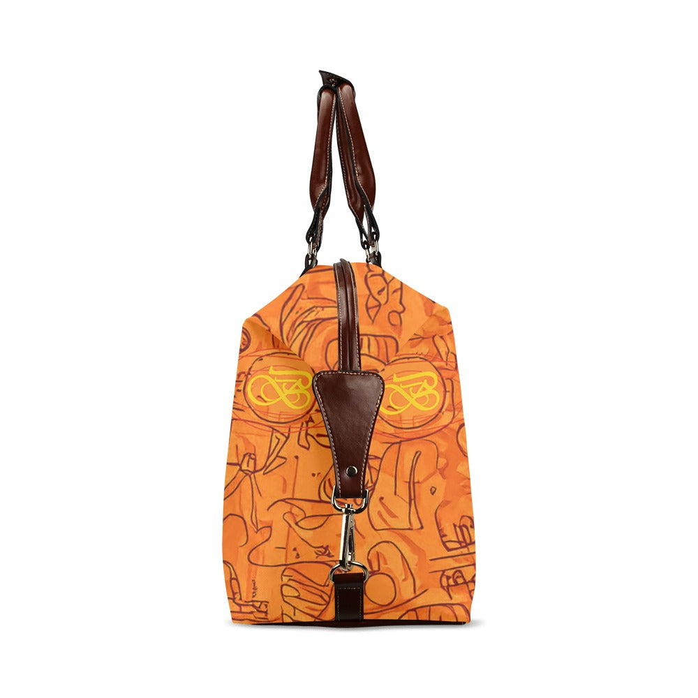 Sac motifs orange marron Bagaléa