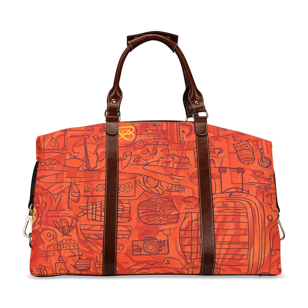 Sac motifs rouge orangé Bagaléa