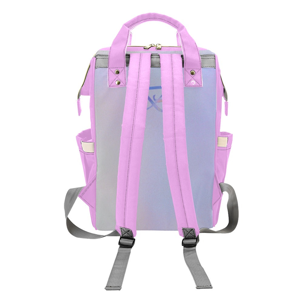 Sac À Dos Rose Multiusage Motif B Couleur Céleste Bagaléa