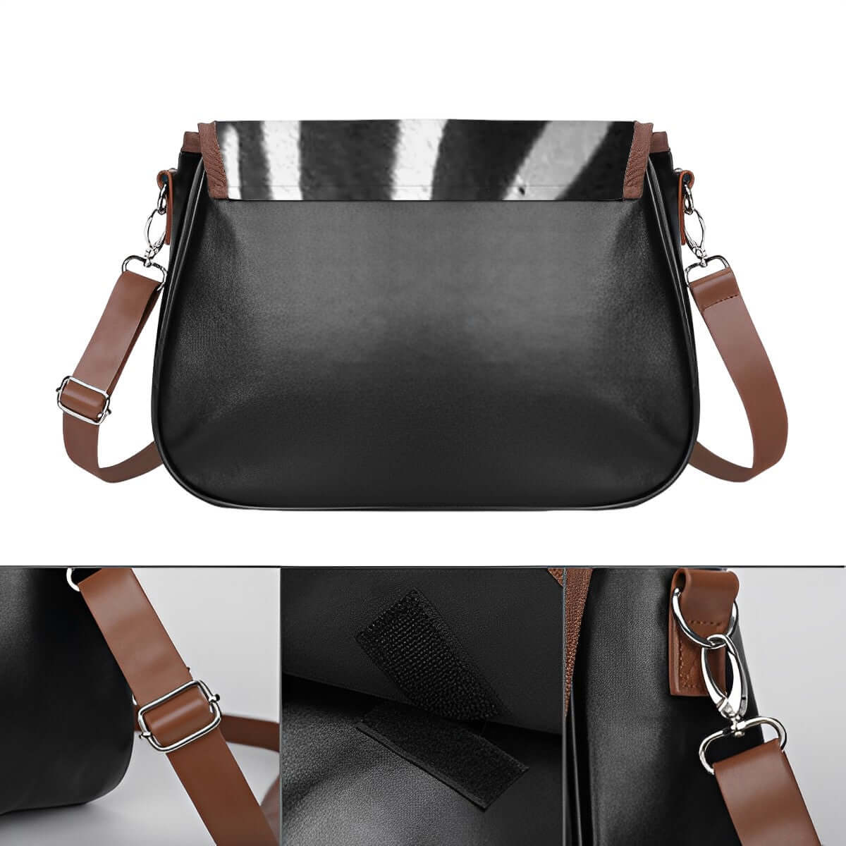 Un sac en cuir PU au motif zèbre, parfait pour ajouter une touche de mode audacieuse à votre tenue. Ce sac tendance allie style et praticité, offrant suffisamment d'espace pour vos essentiels tout en vous démarquant avec son design unique