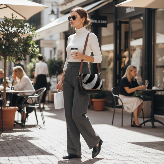 Scène café sac zébré