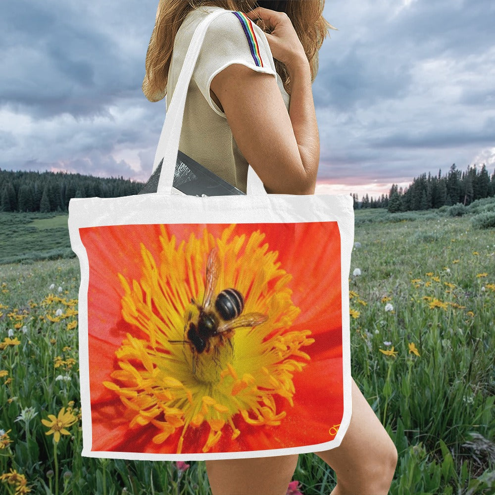 Large Sac Fourre-Tout En Toile - Abeille Nature