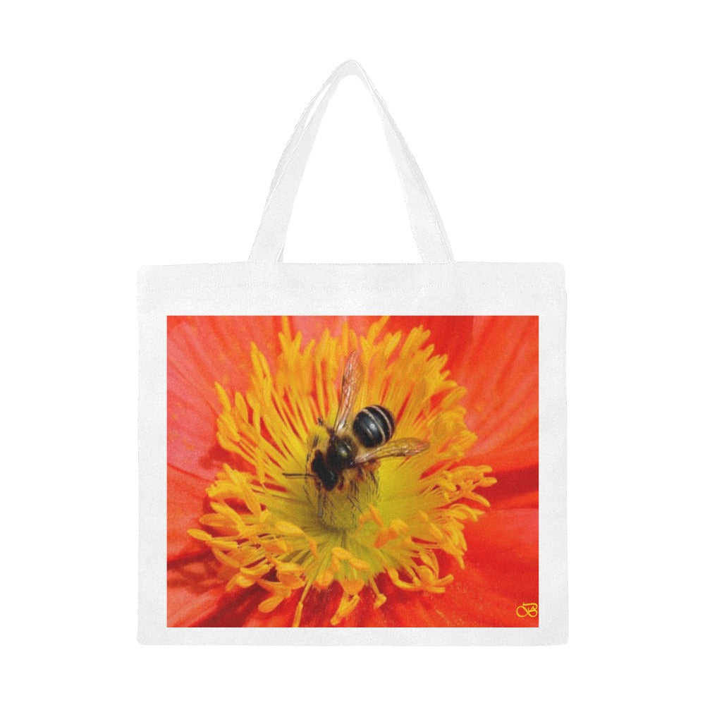 Large Sac Fourre-Tout En Toile - Abeille pour Épicerie Plage